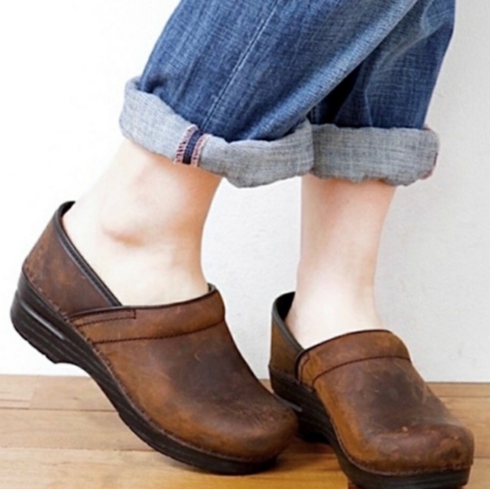 DANSKO Rustic Leather Slip On Clog 9/39